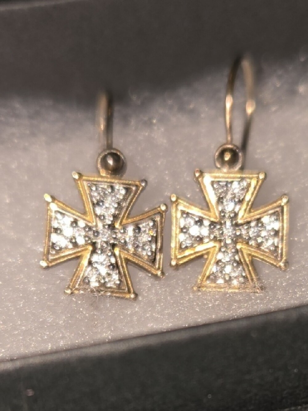 Konstantino Maltese Cross Earrings